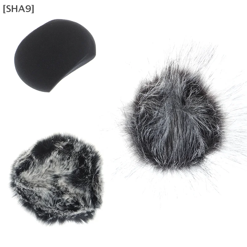 กระจกบังลมไมโครโฟน ZOOM H5 H6 ไมโครโฟนบันทึกโฟมกระจกบังลมไมโครโฟนความหนาแน่นสูงผ้าคลุมขนสัตว์