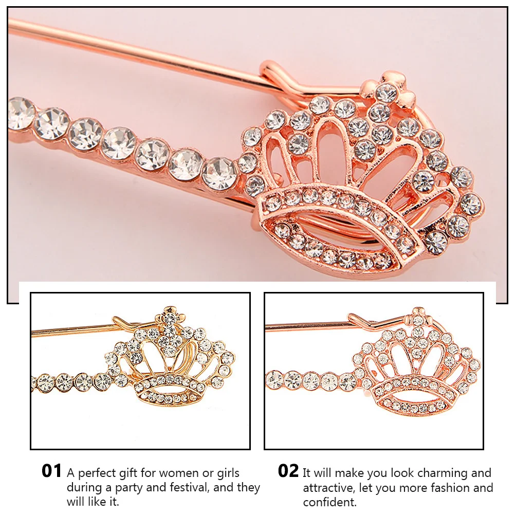 

3pcs Chest Pin Accessory Alloy Brooch For Women Fashion Clothing Decor Bee Crown Lapel Stud Jewelry Gift Party Wedding Daily