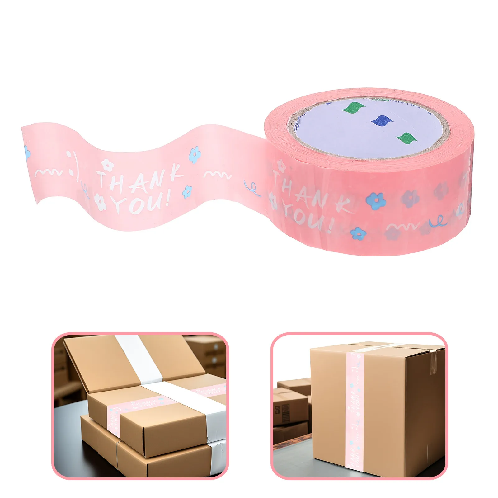 

Thank You Tape Strong Adhesive Decorative Packing Tape for Sealing Boxes Takeout Bags Business Shipping Presents Shopping