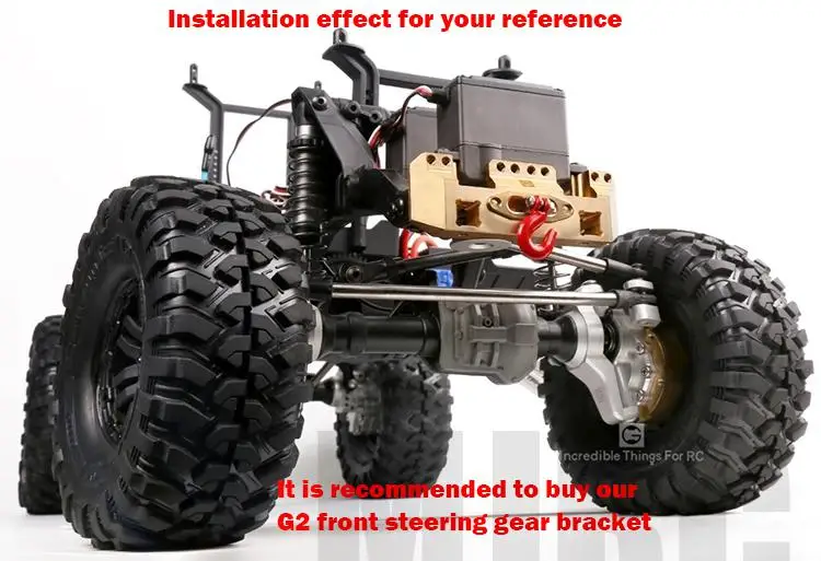 25t Lenkgetriebe Servo Winde Rad Lenkgetriebe vorne für 1/10 rc Raupen wagen trx4 Trx-6 d90 d110 axial scx10ii 90046 vs4 rr10 – Detail 7