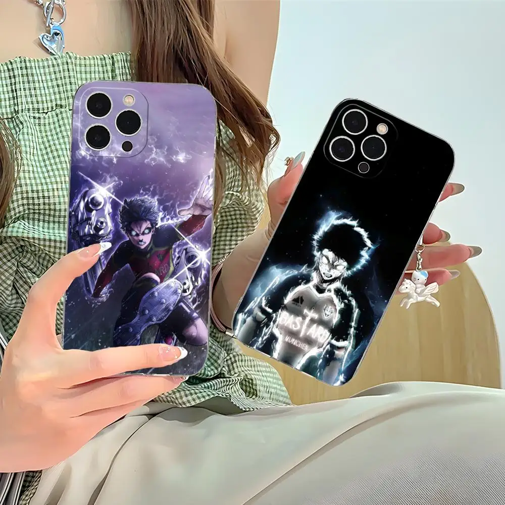 Funda Transparente de TPU con Diseño de Isagi Yoichi de Blue Lock para iPhone 17 16 15 14 13 12 11 X XR XS Air Pro Max Plus Mini, Carcasa Colorida