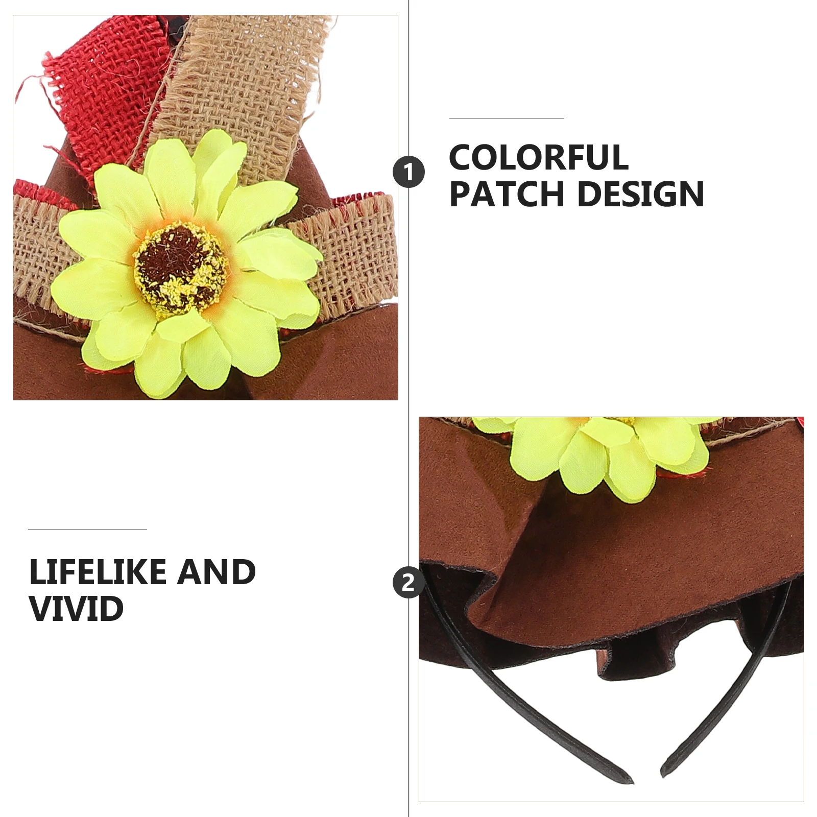 

4 pcs Halloween Kit Colorful Patch Design Hat Wristb Necklace Adult Party Props Straw Adornment Straw Adornment