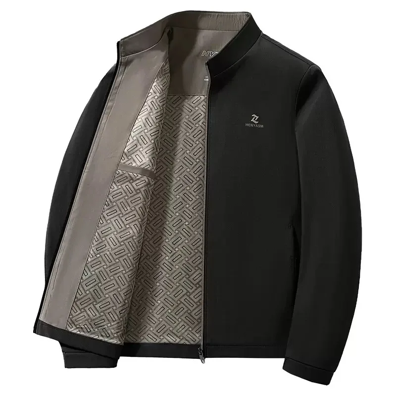 

Autumn and Spring New Pure Color American Vintage Windproof Jacket Men's Casual Loose Sports Plus Size High Quality Outerwear