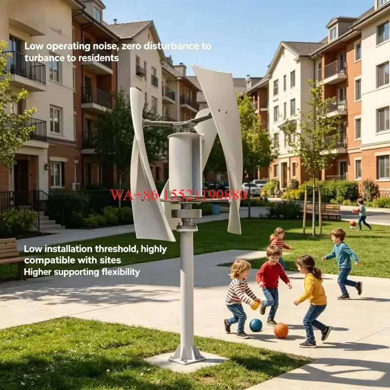 WMWMNU 100W 200W 300W Magnetic Levitation Vertical Wind Turbine Generator Low Wind Speed Start Breeze Wind Power Generator