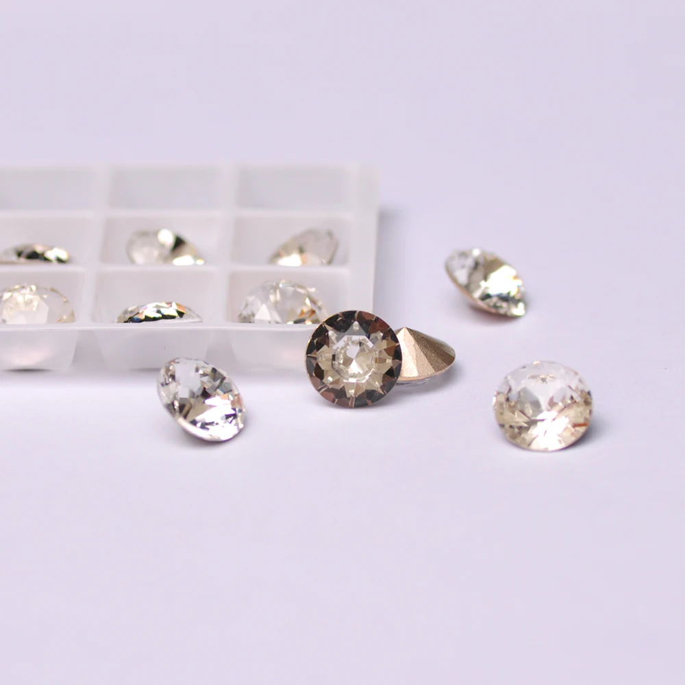 CTPA3bI Brilliant Cut Crystal Fancy Rhinestones Glass Stone Sew On Rhinestone Diamond For Sewing With Gold Silver Claw DIY Craft