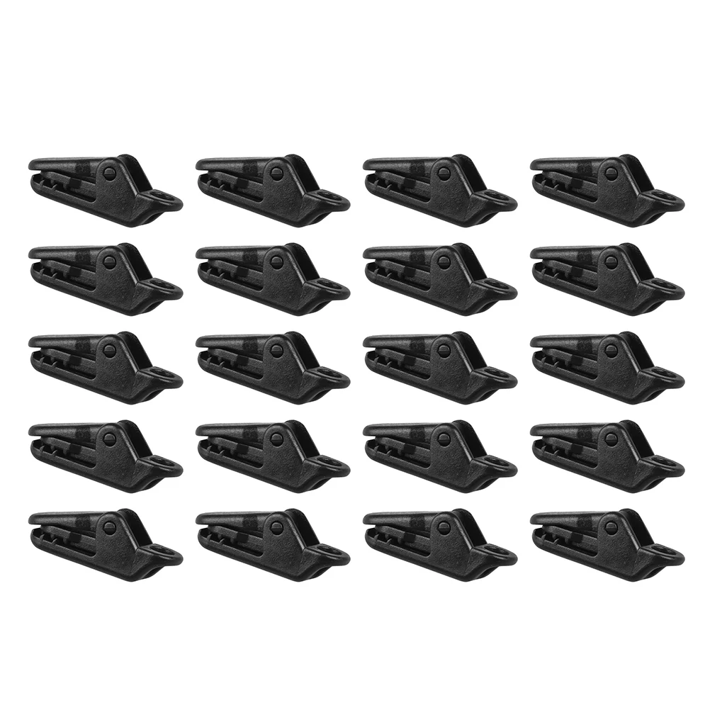 

20 Pcs Tent Clips Camping Accessories Waterproof Plastic Fastener Unique Shape Clip Tent Fixing Clamp Lightweight Portable Easy