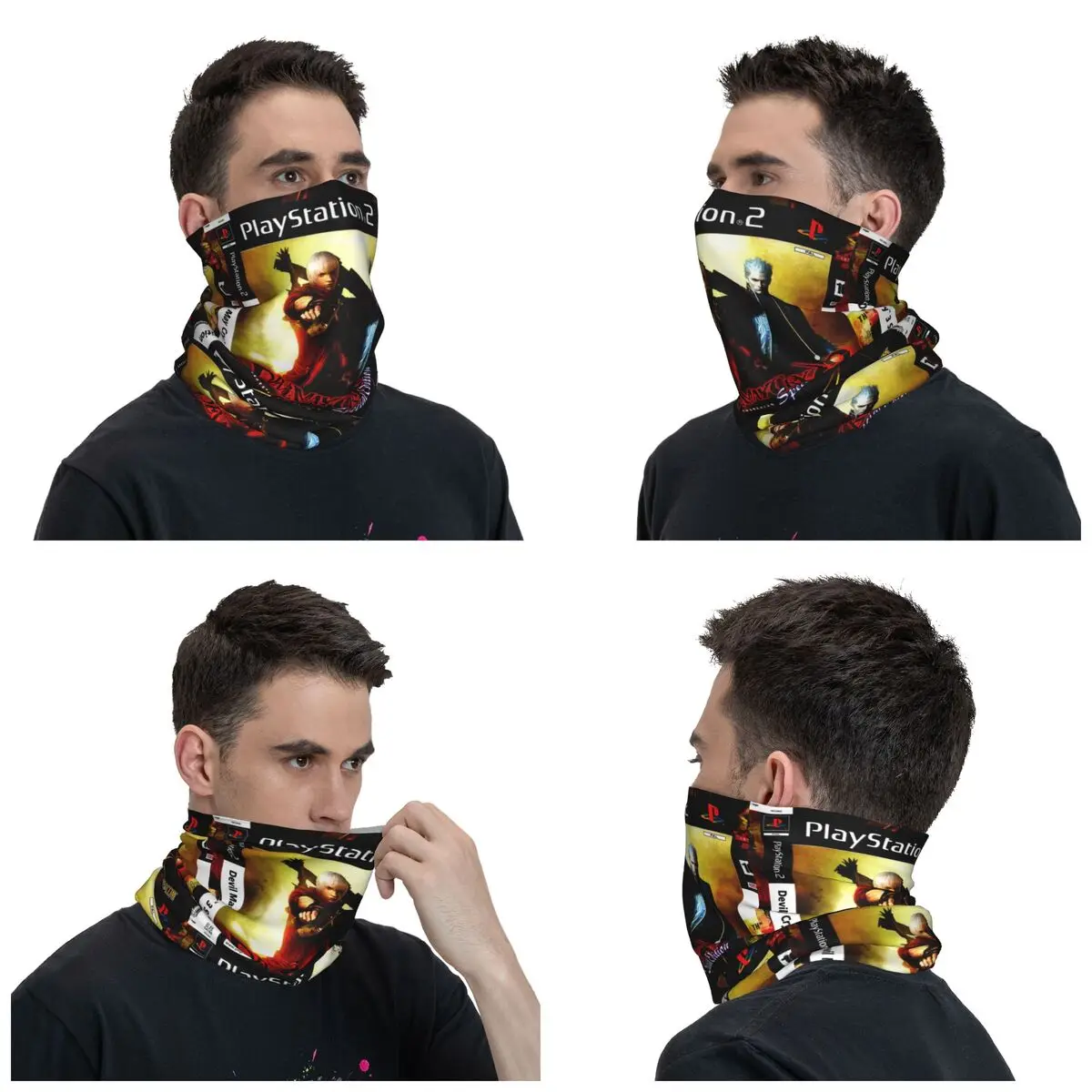 Devil May Cry Bandana Neck Warmer Men Women Winter Ski Tube Scarf Gaiter Electronic Games Face Cover