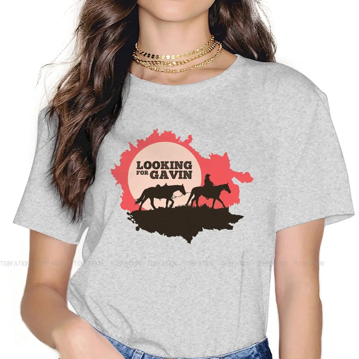 Cowboy Looking for Gavin 5XL TShirt Red Dead Redemption Creative Streetwear T Shirt Female Tee Special Gift Idea