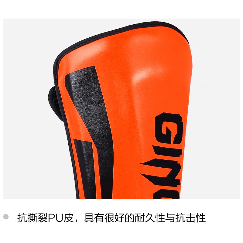 GINGPAI Professional Boxing Thicken Shinguards Greaves Instep Foot Muay Thai Gloves Fighting Men MMA Shin Guard Protection