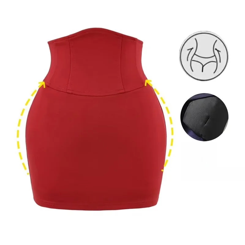 High Waist Bodycon Skirt Women's Sexy Tight Fit f-length with Plump Hip Pad Anti-exposure ort Skirt Commute Sle