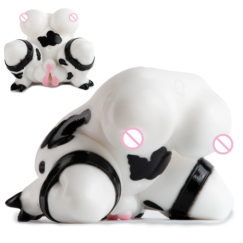 YOCY Sexy Cow Male Masturbator Realistic Vagina Fantasy Pocket Pussy Silicone Penis Stroker Massager Onahole Sex Toys For Men