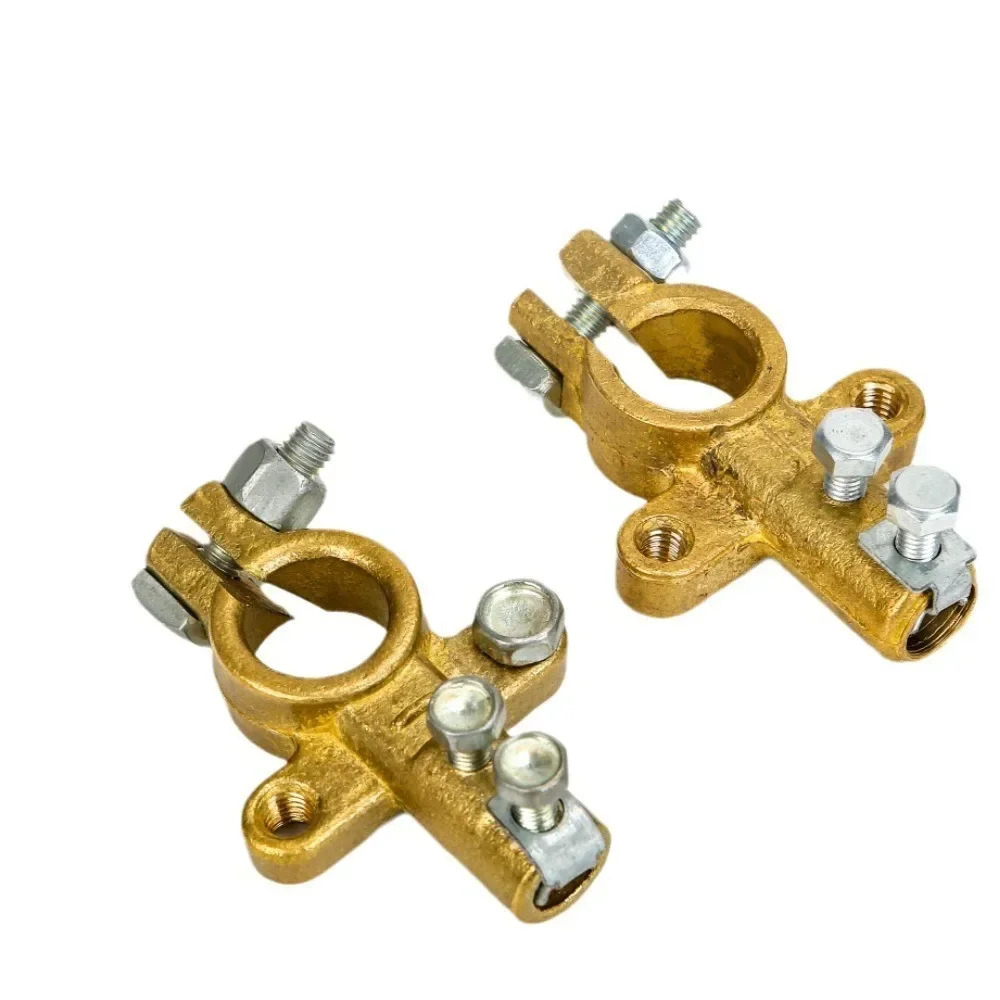 

Car battery wiring pile head 16 square harness clip brass multi-head battery connector copper tube battery clip