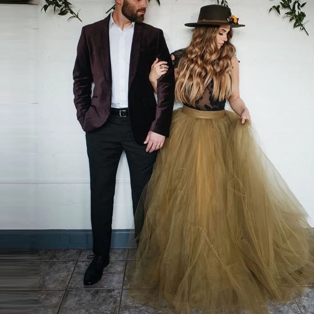 

Оливково-зеленые пышные тюлевые юбки для женщин с высокой талией, свадебные и праздничные юбки макси, коллекция Весна 2026S