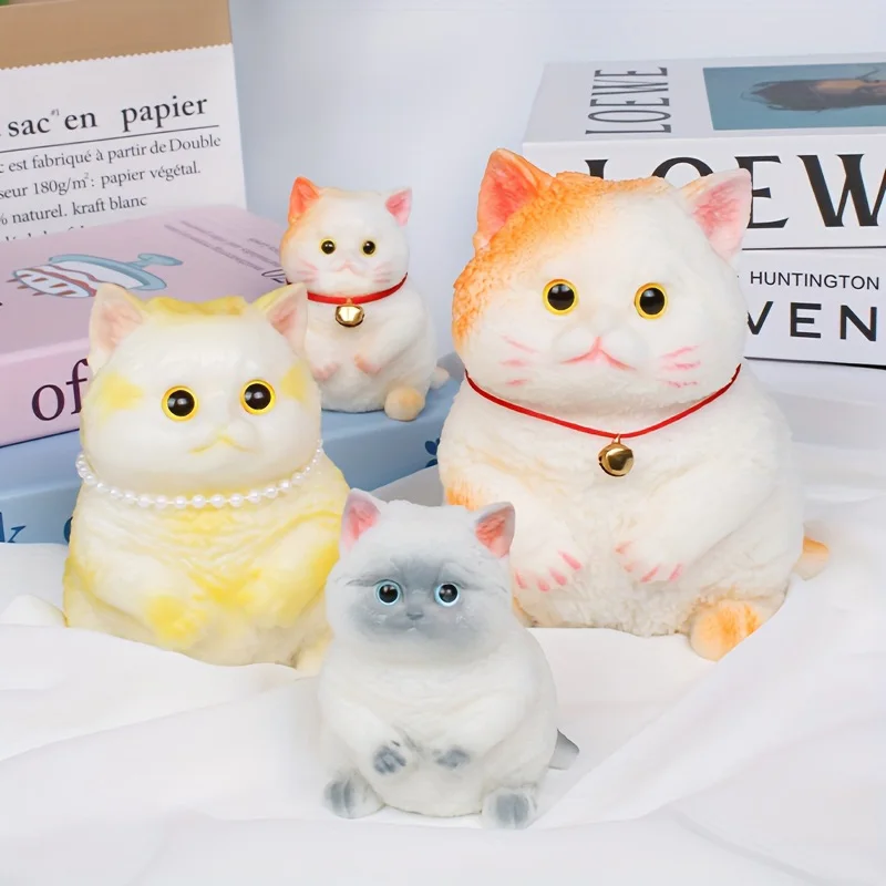 Handgemaakte Schattige Kleine Kat Taba Squishy Speelgoed Stress Ornamenten Decompressie Zachte Zintuiglijke Squeeze Fidget Speelgoed Voor Volwassenen Kinderen