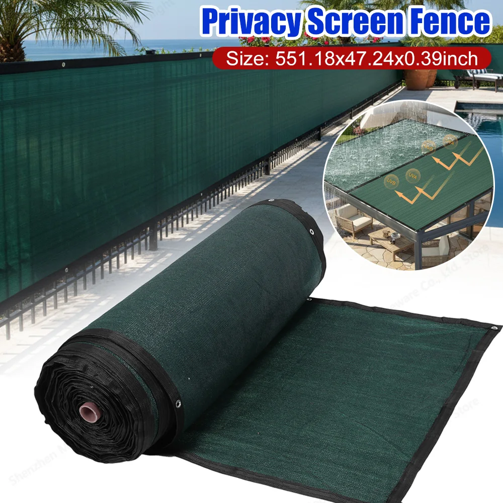 Muro de Privacidad de 4 pies x 455 pies, 90% de Bloqueo, con Refuerzos y Ojales Metálicos para Jardín, Patio, Piscina o Terraza