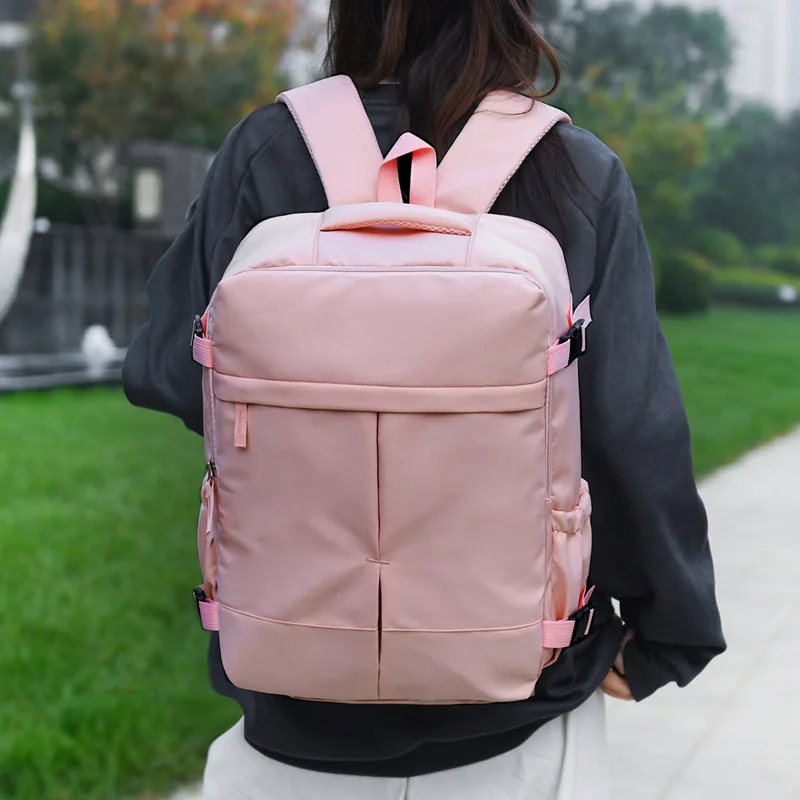 Mochila de viaje de negocios al aire libre, bolsa impermeable para ordenador, bolsa de viaje informal de tela Oxford expandible ligera para hombre