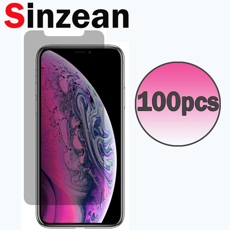 

100 шт. для IPHONE 15 16 14 12 11 13 Pro Mini XS Max XR 7 8 Plus антишпионская полная клейкая защита для экрана из закаленного стекла