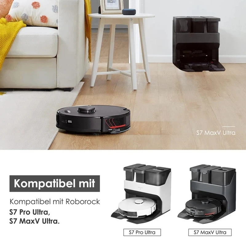 Accessory Set For Roborock S7 Maxv Ultra / S7 Pro Ultra,Dust Bags, Robot Vacuum Cleaner Accessories