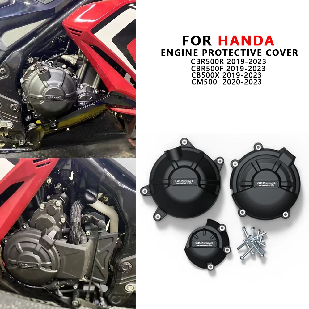 For Honda CBR500R/CBR500F/CB500X  2019--2023 Motorcycle Engine Cover Clutch Cover Protection Set Accessories CM500  2020--2023