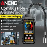 GN807 Combustible Gas Detector Natural Gas Coal Gas Leakage Alarm PPM LEL Tester LPG Leak Detection Device Audible Alarm Test