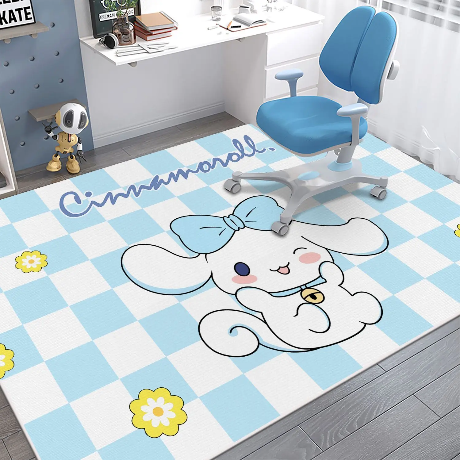 Sanrio Cartoon Cinnamoroll babyCinnamoroll Plush Carpet Lounge Rug Cute Cinnamoroll Bedroom Bedside Rug Floor Mat Decor