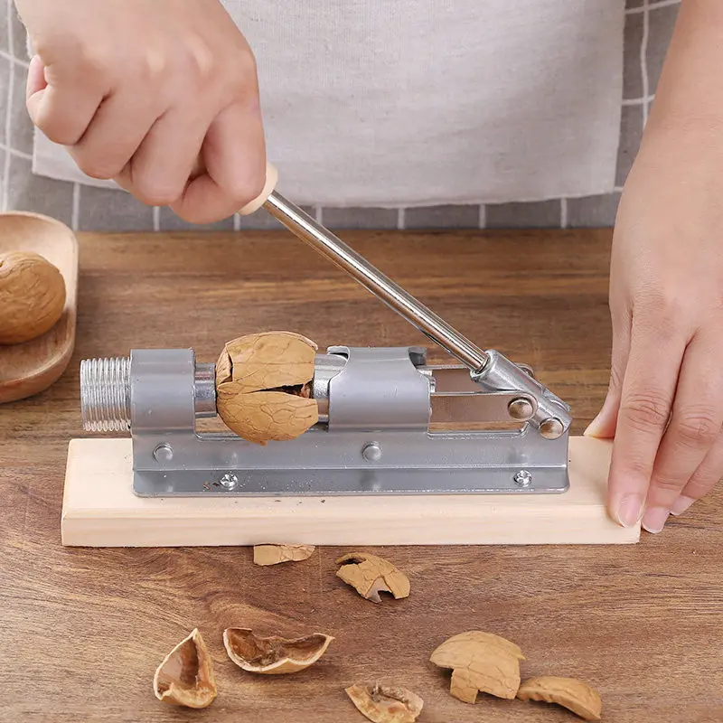Stainless Steel Multifunctional Nut Cracker Walnut Opener with Ergonomic Handle for Pecan Hazelnut Almond