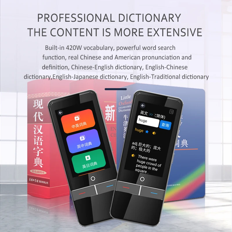 Traductor inteligente portátil F6 compatible con traducción de voz de fotos en línea y sin conexión multilingüe Traductores de idiomas inteligentes
