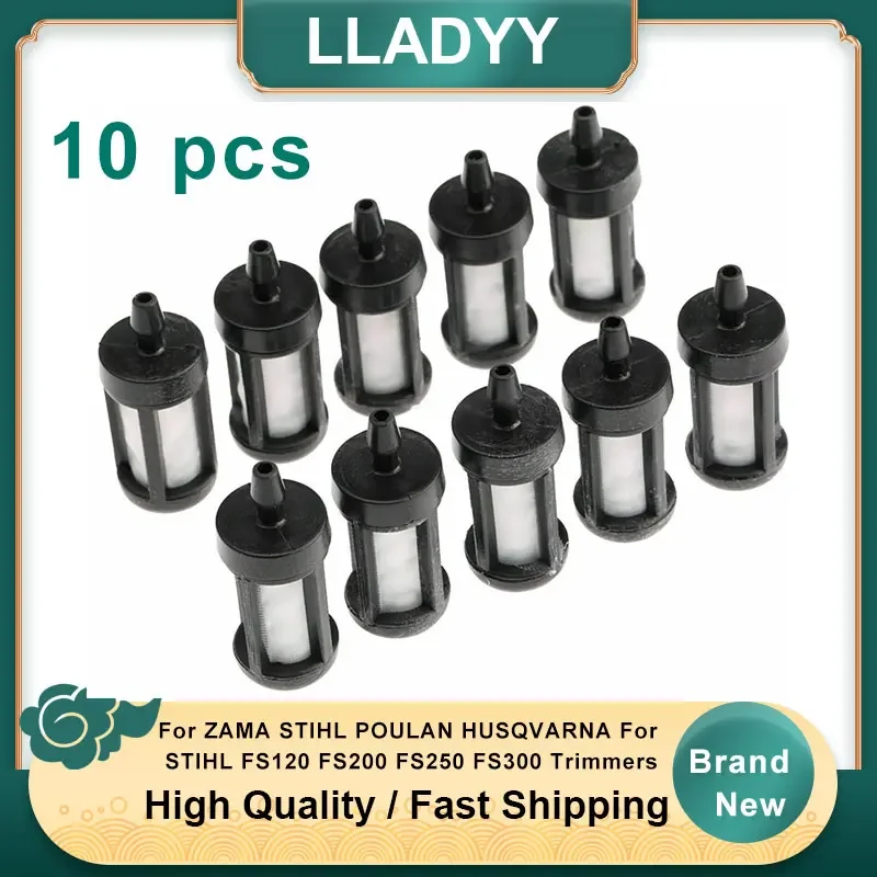 

10pcs Trimmer Brush Cutter Fuel Hose Pipe Filter For ZAMA STIHL POULAN HUSQVARNA For STIHL FS120 FS200 FS250 FS300 Trimmers