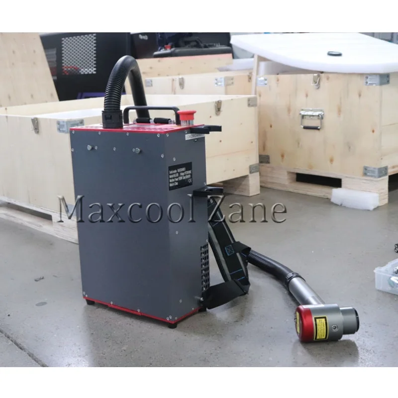 Lightweight Backpack Fiber Laser Rust Removal Cleaning Machine Derusting Oil Stain Tid Rod Type 100W