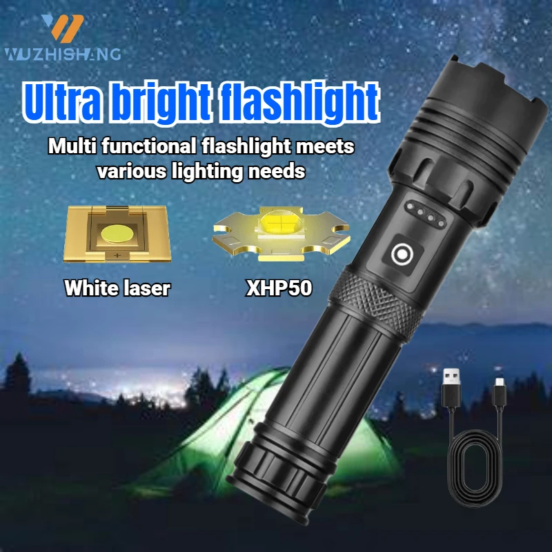 

FLSTAR FIRE Powerful LED Tactical Flashlight Outdoors Camping Waterproof Tent Lantern USB Rechargeable Built in Battery Torch