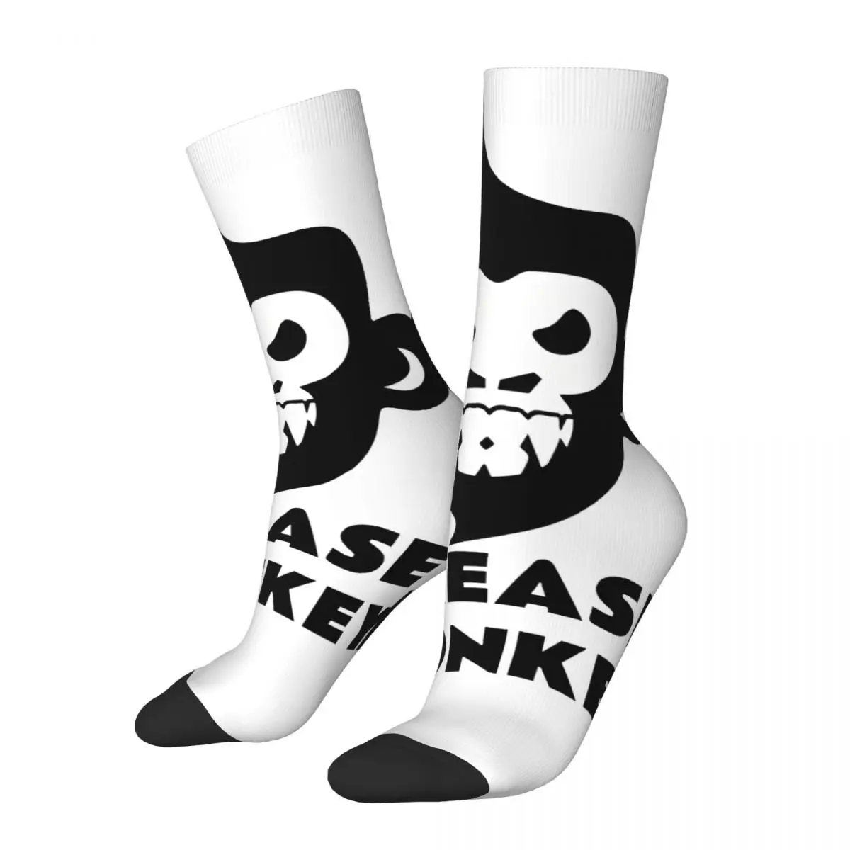 

Vintage Smile Grease Men's compression Socks Unisex Grease Monkey Street Style Seamless Printed Novelty Crew Sock