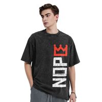 Vintage No Kings Protest Sign T-Shirt Men Round Collar Pure Cotton Washed T Shirt  Short Sleeve Tees Plus Size Tops