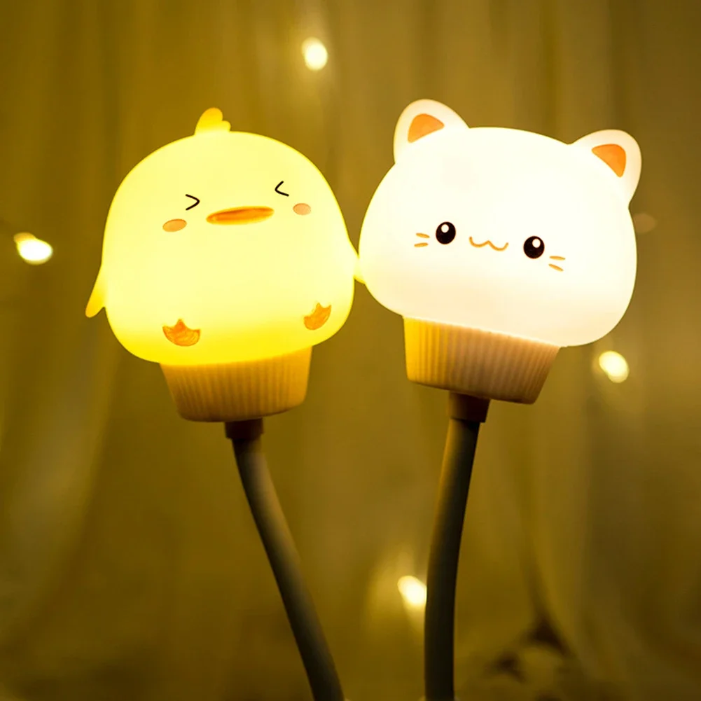 USB Cartoon Cute Night Light With Remote Control Babies Bedroom Decorative Feeding Light Bedside Tabe Lamp Xmas Gifts For Kids