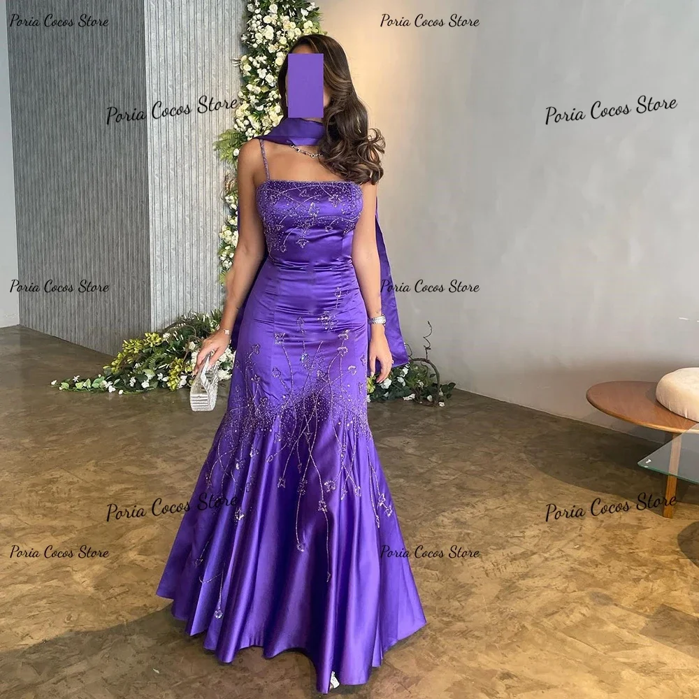 Customized Exquisite Trumpet Dress Spaghetti Strap Evening Sexy Backless Banquet Pleat High Quality Occasion Prom Gown for Women image 4