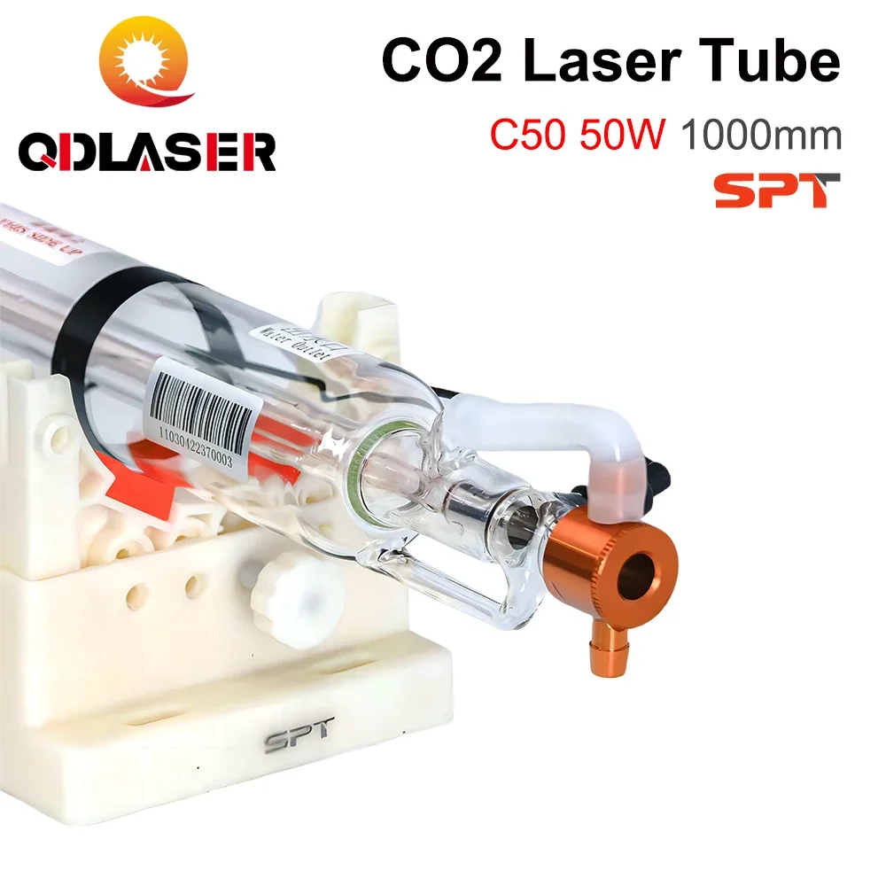 

QDLASER SPT C50 50-70W Co2 Laser Tube Length 1000mm Diameter 50mm for CO2 Laser Engraving Cutting Machine