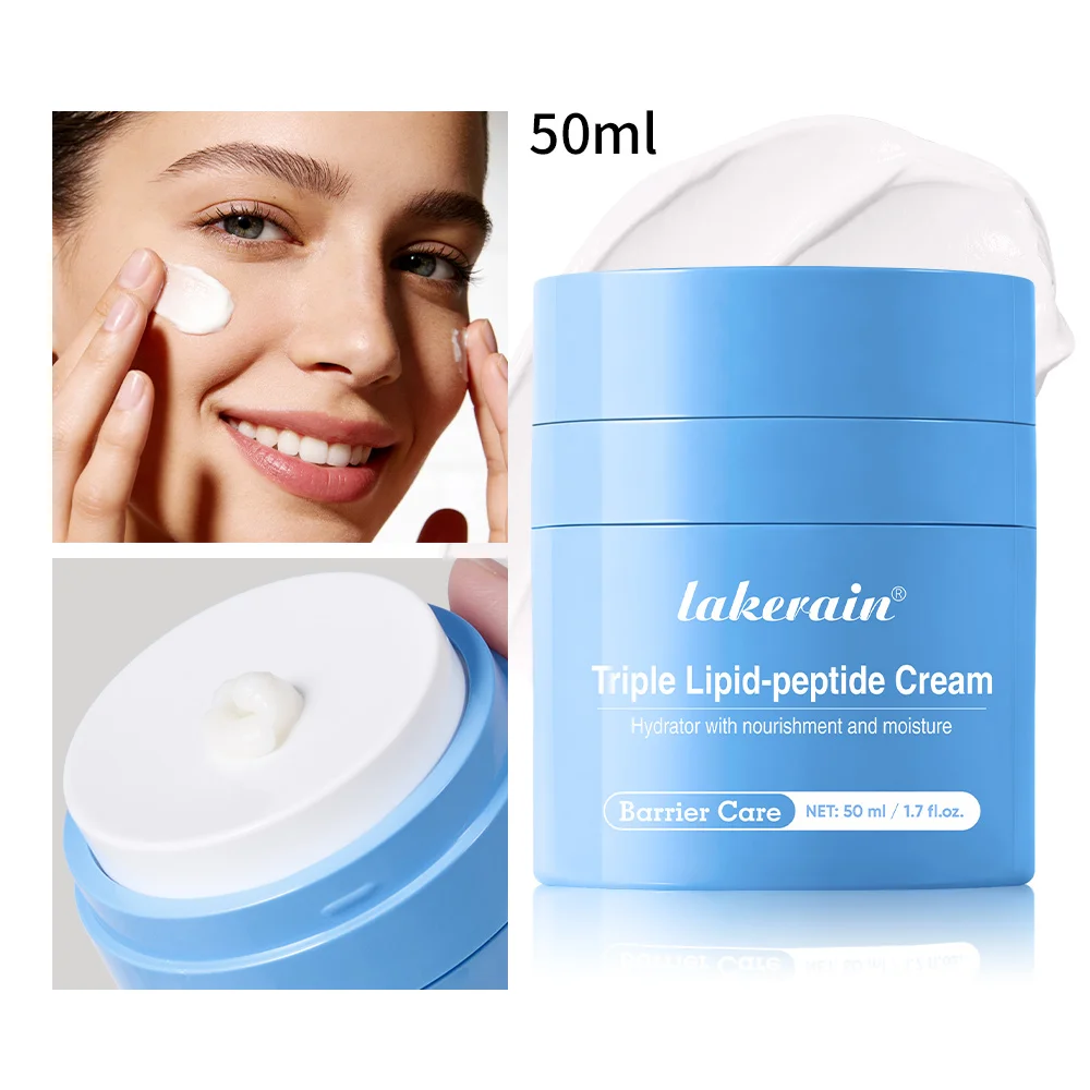Triple Lipid Peptide Cream Long Lasting Hydration Moisturizer For Dry Normal Sensitive Skin Brighten Skin Care Non-Comedogenic