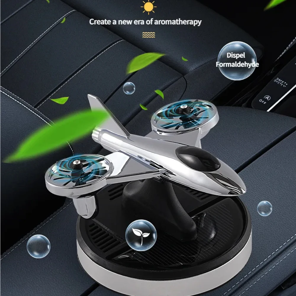 

Solar Rotating Propeller Fighter Air Diffuser Automatic Turbine Aromatherapy Car Dashboard Aromatherapy Air Freshener Auto Part