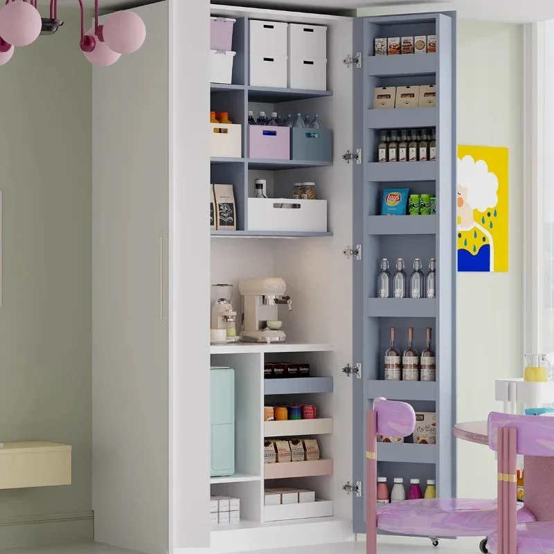 

French side cabinet rock slab console, coffee cabinet double door