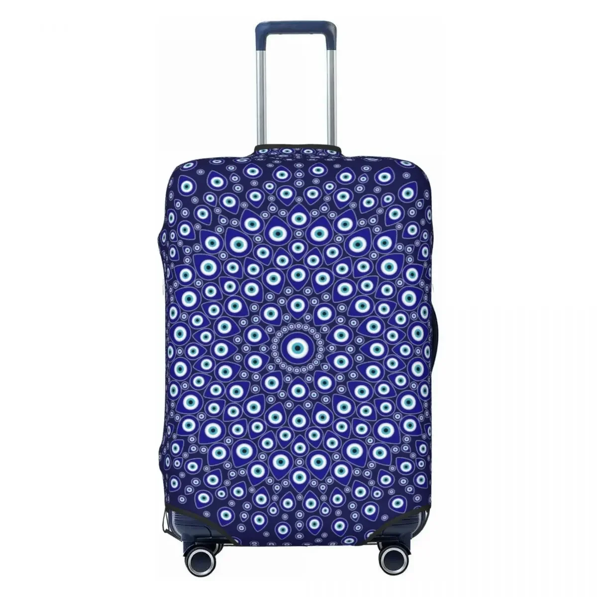 

Custom Turkish Evil Eye Circular Luggage Cover Elastic Nazar Tribes Amulet Travel Suitcase Protective Covers Suit For 18-32 inch