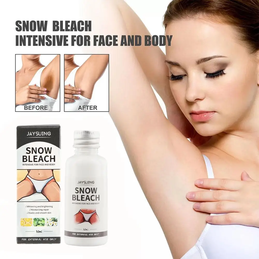 Crema blanqueadora corporal para iluminar axilas, codos, rodillas, eliminación de articulaciones, partes íntimas, manchas oscuras, melanina, crema blanqueadora de nieve