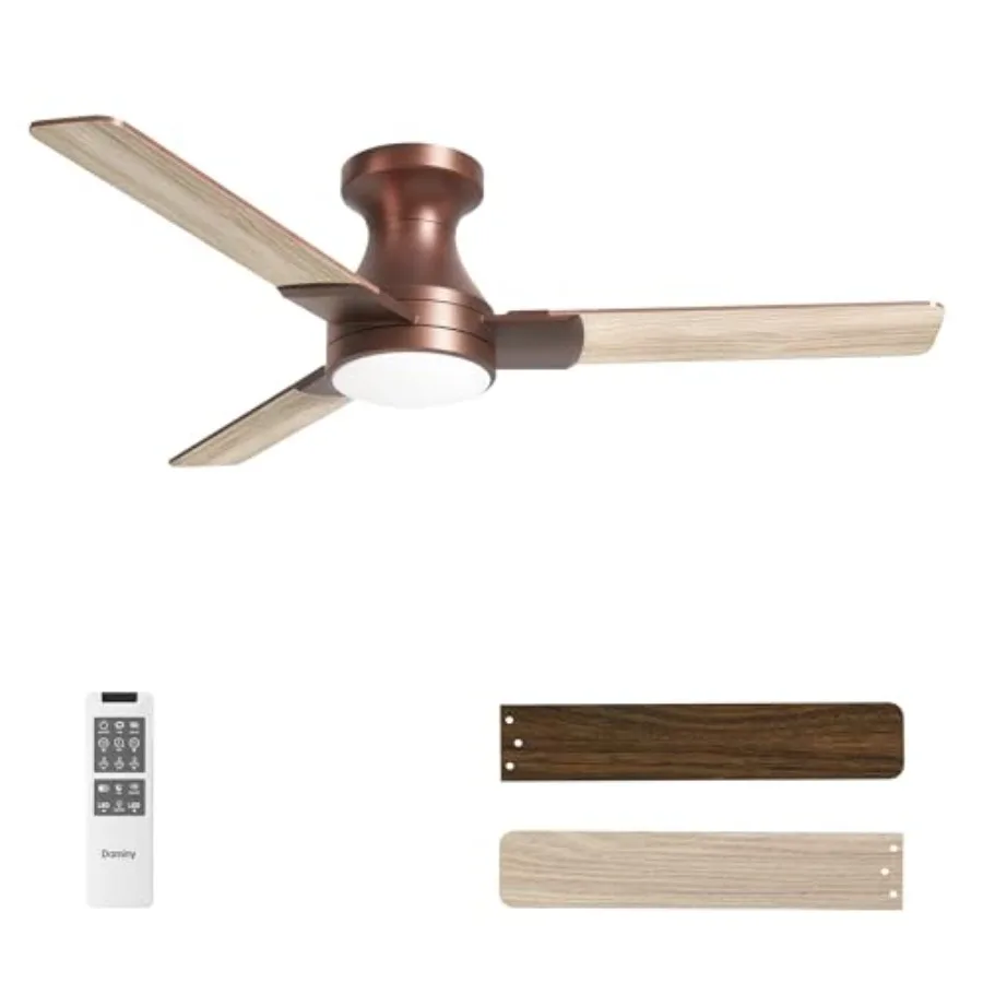

ch Ceilg Fans with Lights, 3 Blades, 6CCT, Low Profile Ceiling Fan with Light and Remote Control, Ceiling Fan for Bedroom, Kitc
