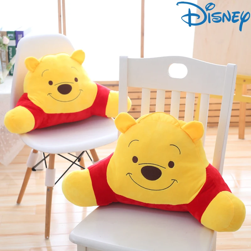 Disney Cute Winnie The Pooh Pillow Car Lumbar Seat Waist Support Cartoon Pillow Personalized Creative Bedside Backrest Ornament