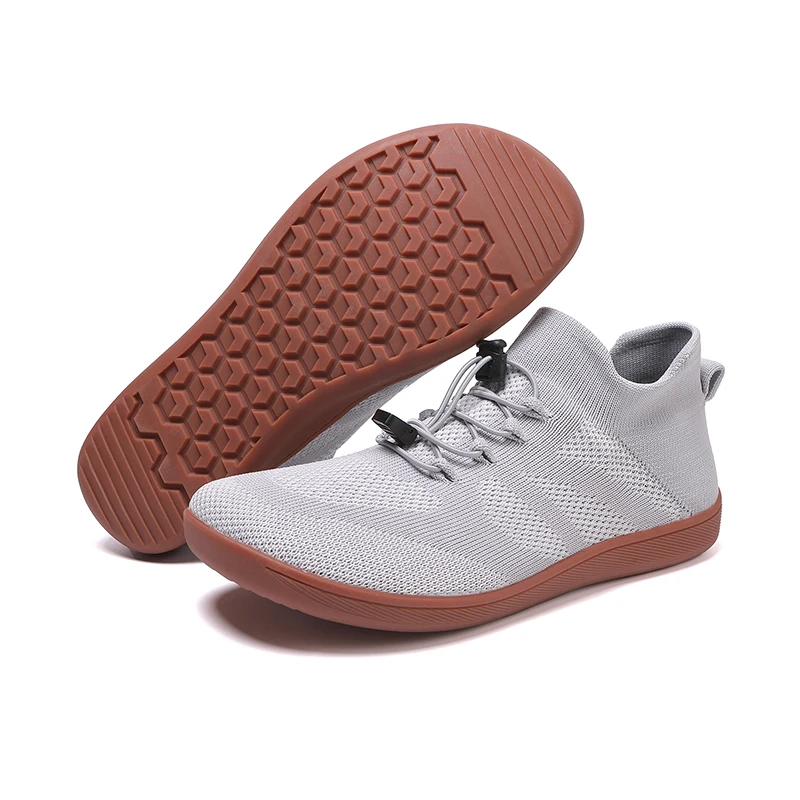Men's Mesh Barefoot Shoes Wide Toe Box Flat Sneakers Walking Shoes Extra Width Minimalist Breathable Zero Drop Comfortable
