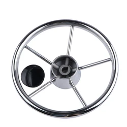 Volante náutico acero inoxidable 11 pulgadas con perilla para yate