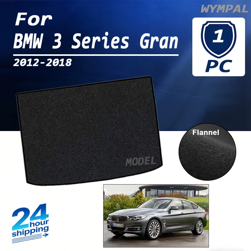 

Коврик в багажник из замши для BMW 3 серии Gran Turismo GT F34 2012~2018, черный, защитный коврик для багажного отсека, подкладка для багажника, коврик для заднего багажника.