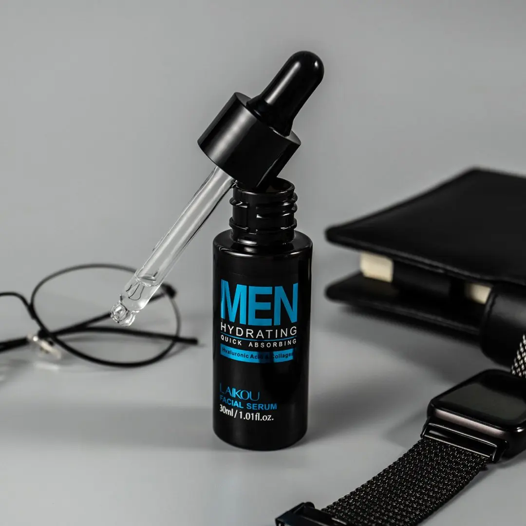 مصل الوجه للرجال بحمض الهيالورونيك 30 مللي مرطب ومضاد للشيخوخة والتحكم في الزيوت لشد البشرة يضيء لون البشرة جوهر العناية اليومي بالبشرة #1
