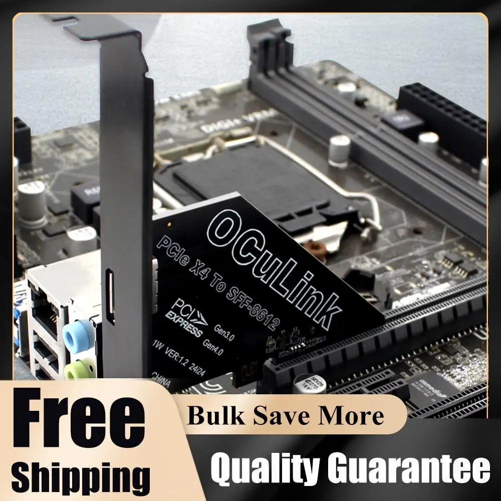 

1 PC PCIe To SFF 8611&8612 Adapter Card PCIe 4.0X4/X1 To Oculink Adapter PCle4.0 PCI Express To SFF-8612 Expansion Card Adapter
