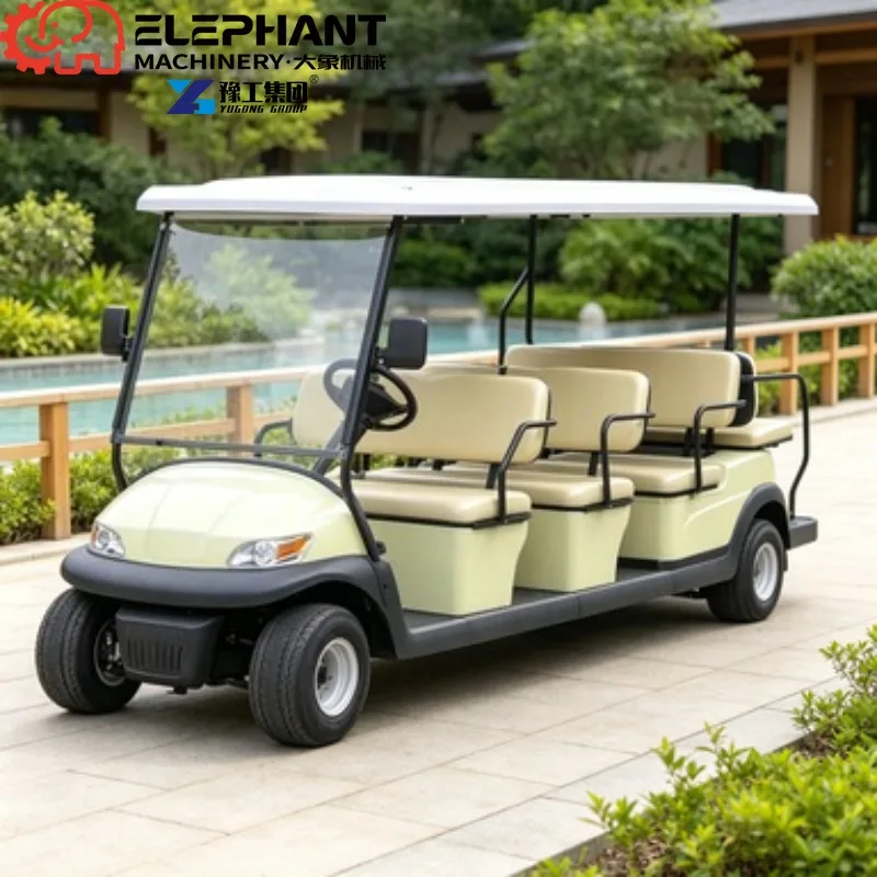 Electric Golf Cart, 6 Seater Off Road Utility Lithium Cart Independent Suspension For Mountain Scenic Spot