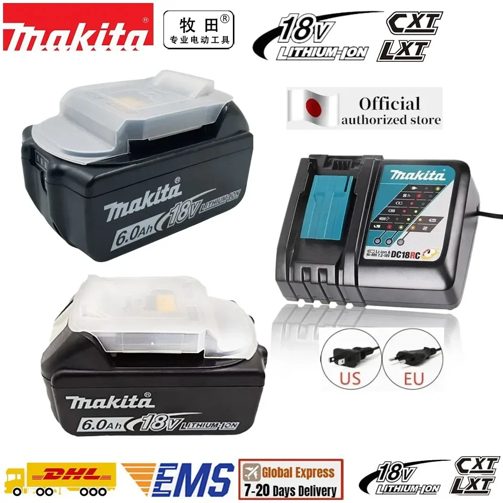 

Genuine Makita 6Ah/5Ah/3Ah for Makita 18V Battery BL1830B BL1850B BL1850 BL1840 BL1860 BL1815 Replacement Lithium Battery