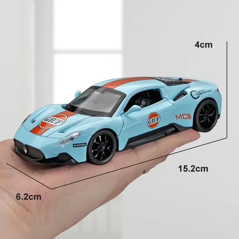 1:32 Maserati MC20 Painted Edition Alloy Sports Car model Metal Toy Vehicles Car Model Sound and Light Simulation Kids Toys Gift